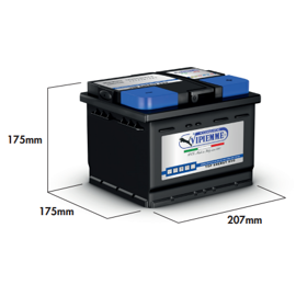 Vipiemme Evo bilbatteri 12V 45AH (+pol til højre)